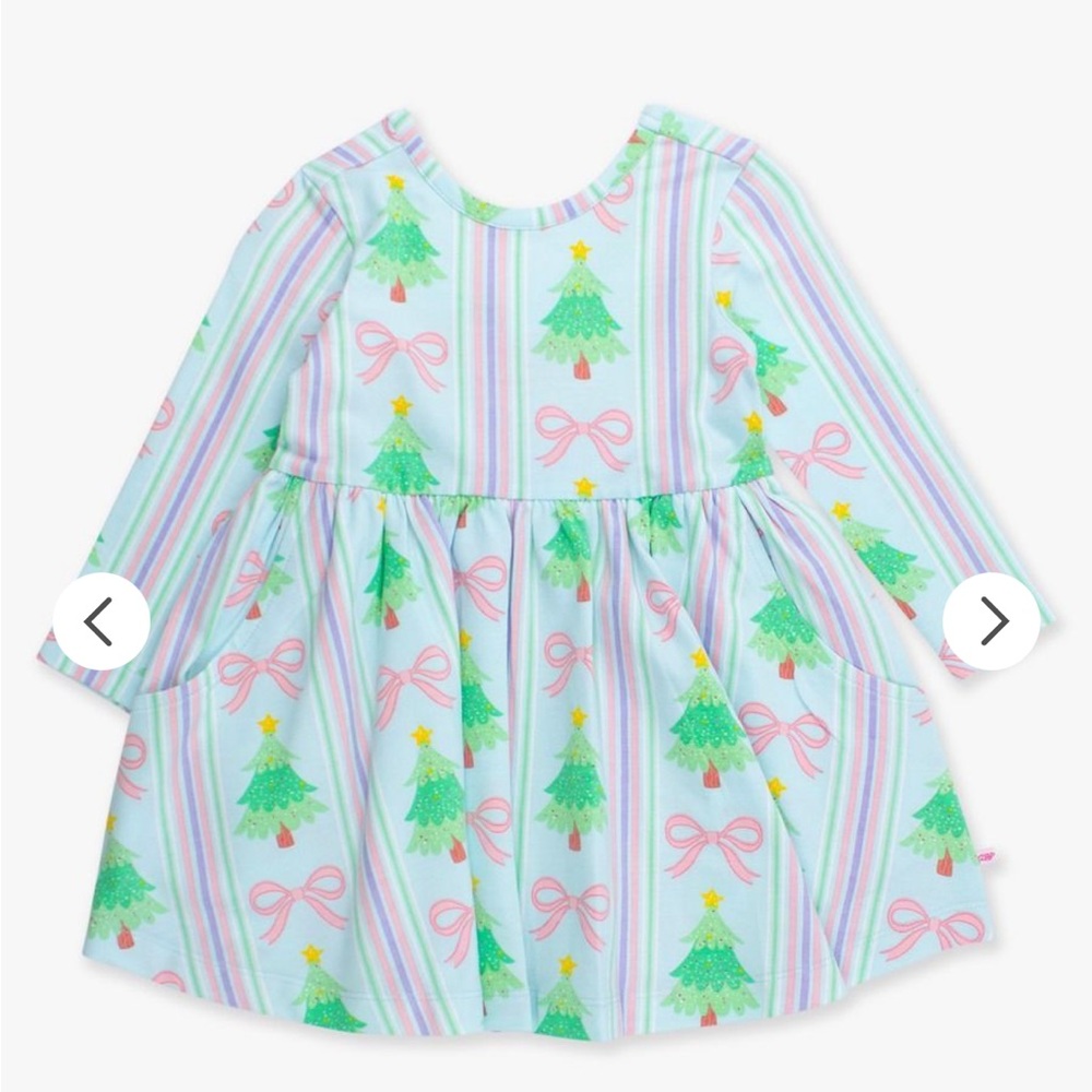 RuffleButts Merry Bow Dreams Dress